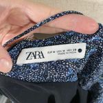 ZARA Women's Blue & Black Graphics V-neck Tank Babydoll Dress Size M #6895/275 Photo 4