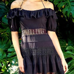 South Moon Under Shabby Chic Lace Trim Tiered Mini Dress Photo 0