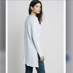 Free People  Sz XS Ventura Thermal Top Waffle Knit Long Sleeve Sky Blue High Low Photo 1