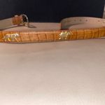 Leather Belt Tan Camel Brown 34 Small Vintage Animal Elephant Lion Metal Accent Photo 11