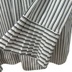 Chico's Chico’s Black & White Stripe Poplin Pleated Sleeve 3 Button Top Size 3 (US 16) Photo 2