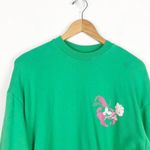 Pangaia x Future Nostalgia Dua Lipa 2022 Tour Sweatshirt Green Small Photo 2