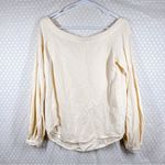 Anthropologie  Maeve Yellow White Striped‎ Clotille Off The Shoulder Top Photo 1