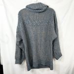 Catherines VTG  22/24 Sweater 2X Blue Marled Knit Cowl Neck Cable Pullover D Photo 1