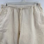 Quince  100% organic cotton gauze straight leg pants vintage cream size Large Photo 1