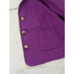 Escada VTG Wool Blend Blazer Purple Sz 8 Old Money retro Preppy Artsy Jacket Photo 8