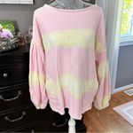 Free People  Sunwashed Tie-Dye Slouchy Balloon Sleeve Pullover Size S Photo 1