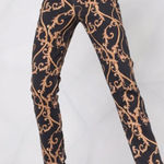 Ganni  Cutye Cropped Baroque-Print Straight Leg Jeans Photo 0