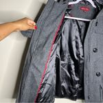 Merona Gray Wool Blend Button & Zip Front Hooded Pea Coat Photo 8