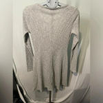 Urban Outfitters Dress Size Medium Ribbed Knit Skater Gray V Neck Mini B11 Photo 4