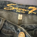 Seven7  Blue Flare Wide Leg Jeans Distressed Photo 8