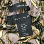 Tahari  100% Linen Wide Leg Pants Cropped Tropical Leaf Print Casual Size Medium Photo 3