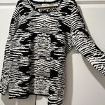 Calvin Klein SZ XL BLACK WHITE Geometric Stripped Shirt Sweater Cotton Photo 1