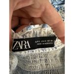 ZARA  White Blue Boho Cottagecore Midi Dress Size Small Photo 4