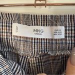 Mango  vintage style plaid check cropped pants with bow tie size xs Photo 3