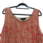 Perceptions  24W Orange Gold Jacquard Lace Sleeveless Shift Dress Cocktail Party Photo 2