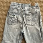 American Eagle  Outfitters curvy mom jean light Blue Distressed Straight Leg Photo 4