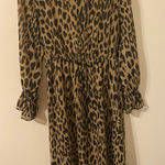 Banana Republic Black Gold Animal Cheetah Print Maxi Dress Photo 0