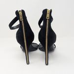 Joie  Abbott Ankle Strap Suede Open Toe Heels with Zipper Black Size 38.5 Photo 3