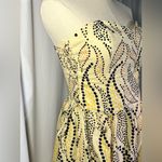 Anthropologie Anna Sui lace up side Corset Dress | 4 Yellow Photo 2