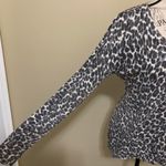 Merona Gray Animal Print Long Sleeve Sweater Top Photo 7