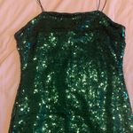 Revamped Green Sparkle Mini Dress  Photo 0