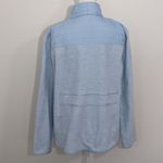 Talbots  Blue Zip-Up Fleece Jacket Size Large Blue Quilted Fleece Jacket Photo 3