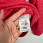 Anthropologie Women's V Neck Long Sleeve Thermal Top Coral Sz S Photo 4