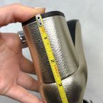 Saint Laurent NEW  Babies Edgy Mary Jane Ankle Strap Pumps Mid Heels Gold 38.5 Photo 13