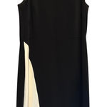 White House | Black Market WHBM Lined Black White Seeveless Banded Collar Dress 12 Photo 0