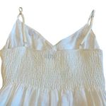 Evelyn S. French Boutique Maxi Dress Beaded Embroidered Boho Cotton Size Medium White Photo 6