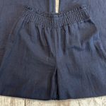 Ellen Tracy Navy Blue Linen Blend High Waist Wide Leg Pull On Pants Size XS Photo 1