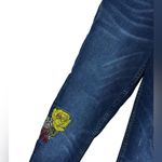 ZARA Basic Skinny Distressed Embroidered Jean Size 6 Photo 4