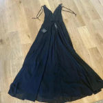 Lulus New Dance the Night Away Maxi Gown Black Surplice Dress Medium Formal NWT Photo 11