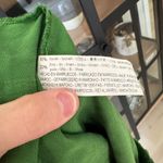 ZARA  linen pants straight leg high rise pockets drawstring lime green 4043/042 Photo 4