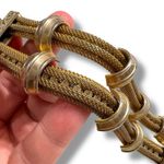 Vintage Hobe Victorian Style Bracelet Gold Mesh Rhinestone Statement Jewelry Photo 2