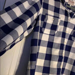 Old Navy  blue and white plaid shirt Photo 2