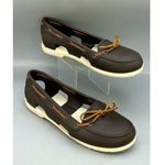 Crocs  Beach Line Womens US 10 Brown Ivory Moc Toe Casual Slip-On Boat Shoes Photo 0