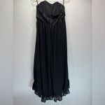 YA Los Angeles Black Strapless Maxi Dress Ruffled Bust Lined Sheer Skirt by S-M Photo 3