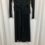 CAbi  Black Dishy Faux Wrap Dress Sz.L Photo 8