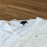 Tommy Hilfiger White V-Neck Sweatshirt Classic Style Size XXL 100% Cotton Photo 3