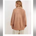 Aerie NWOT Open Knit Polo Sweater in Beach Dune Size Smalll Photo 1