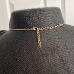 Vintage Necklace Gold & White Statement Medallion Bib Costume Jewelry Large Photo 3