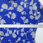 Lulus  Blue Floral Print Midi Dress Size Medium Wedding Guest Dress Photo 8