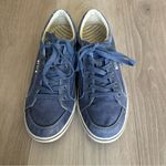 Taos Moc Star Womens 9.5 Distressed Canvas Lace Up Low Top Indigo Blue Comfort Photo 1