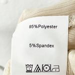 Princess Polly  Ivory Knit Elastic Drawstring Waist High Rise Shorts, Size 8 Photo 3