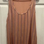 Reiss  Remy Silk Front‎ Striped Tank Large Peachy Pink Photo 0