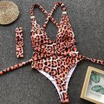 Boutique 1632 clearance cheetah shoulder bling monokini  Photo 3