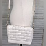 A New Day Woven Crossbody Bag White w Gold Chain Details-OS Photo 1