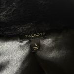 Talbots  Faux Fur Vest – Black – Size Large wool/cotton blend Photo 8